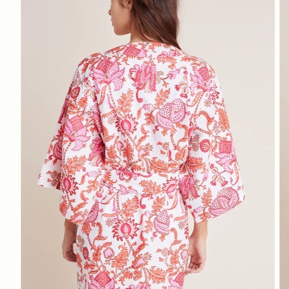 Roller Rabbit Amanda Robe in Orange motif EUC - Picture 4 of 10